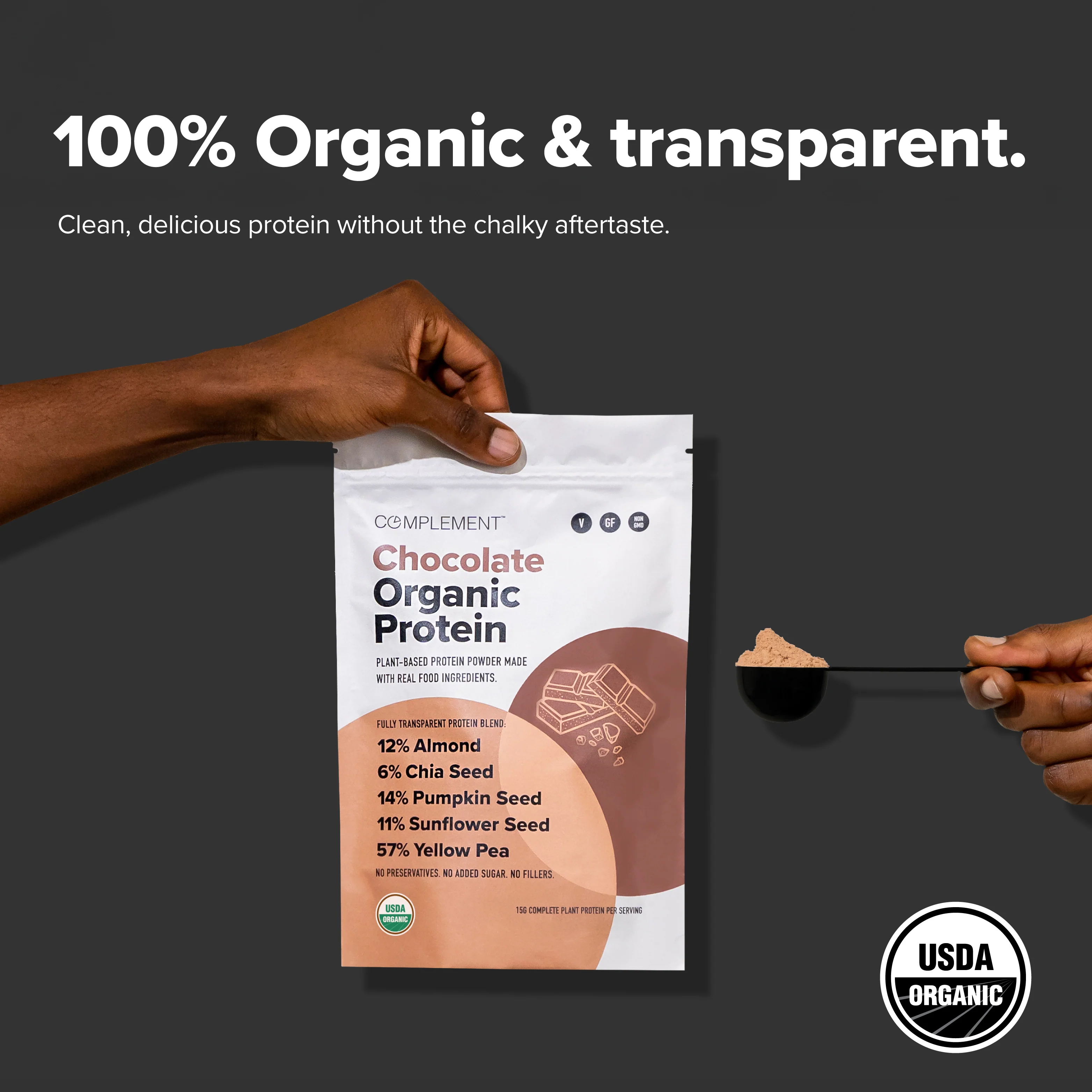 COMPLEMENT® Organic Plant-Based Protein  -  Chocolate - Image 5