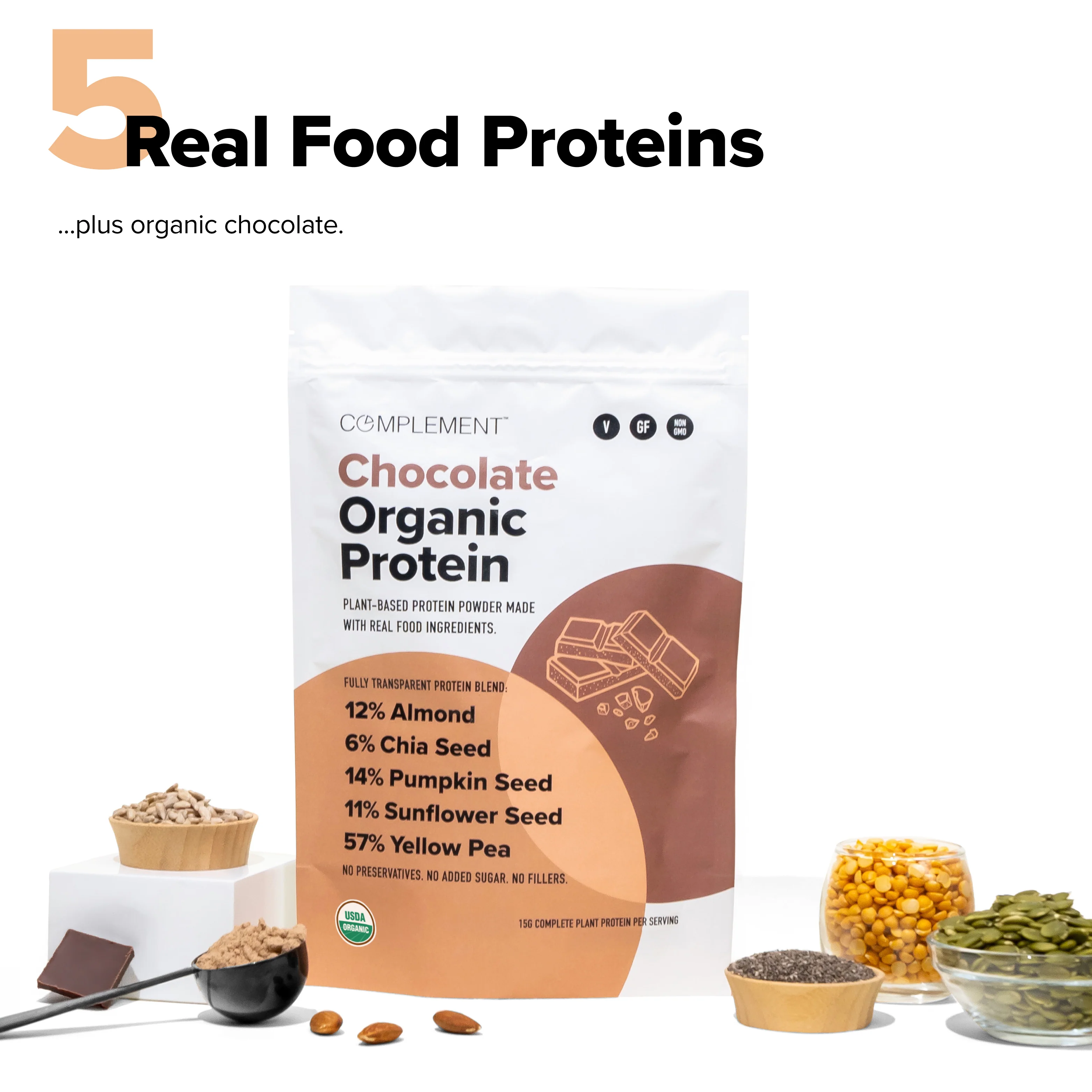 COMPLEMENT® Organic Plant-Based Protein  -  Chocolate - Image 6