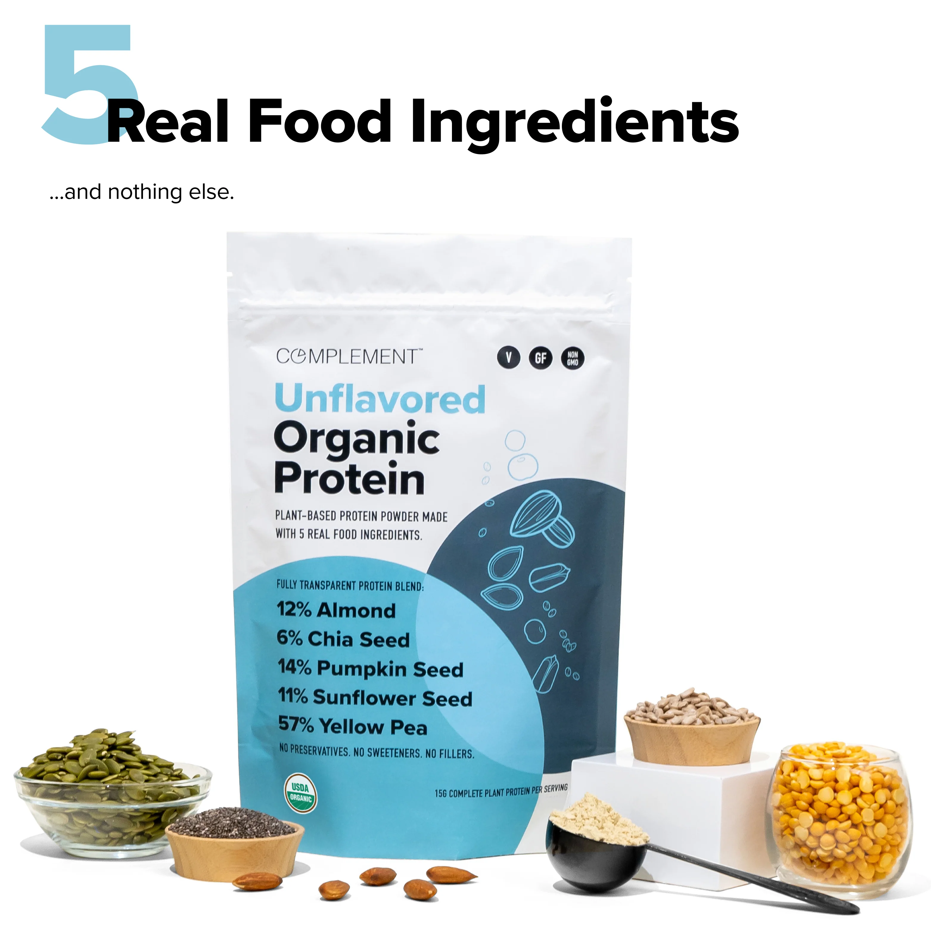 COMPLEMENT® Organic Plant-Based Protein  -  Unflavored - Image 6