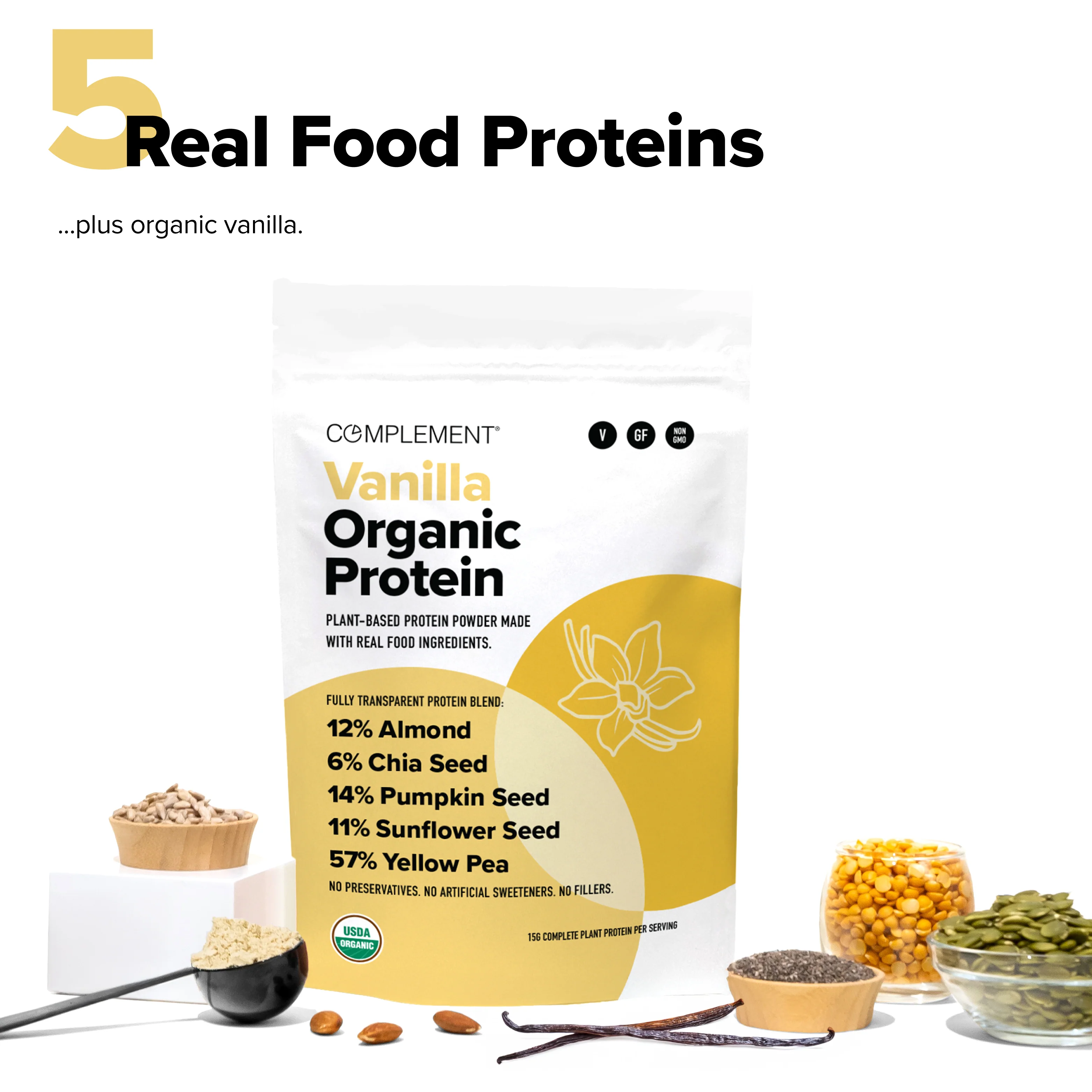 COMPLEMENT® Organic Plant-Based Protein  -  Vanilla - Image 6