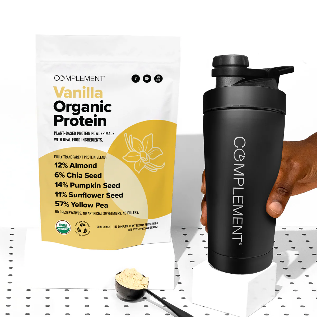COMPLEMENT® Vanilla Organic Protein - 15 Serving - Image 8